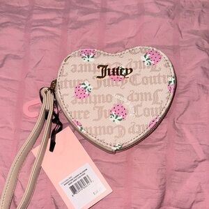 Juicy Couture Pink Strawberry Heart Wristlet
